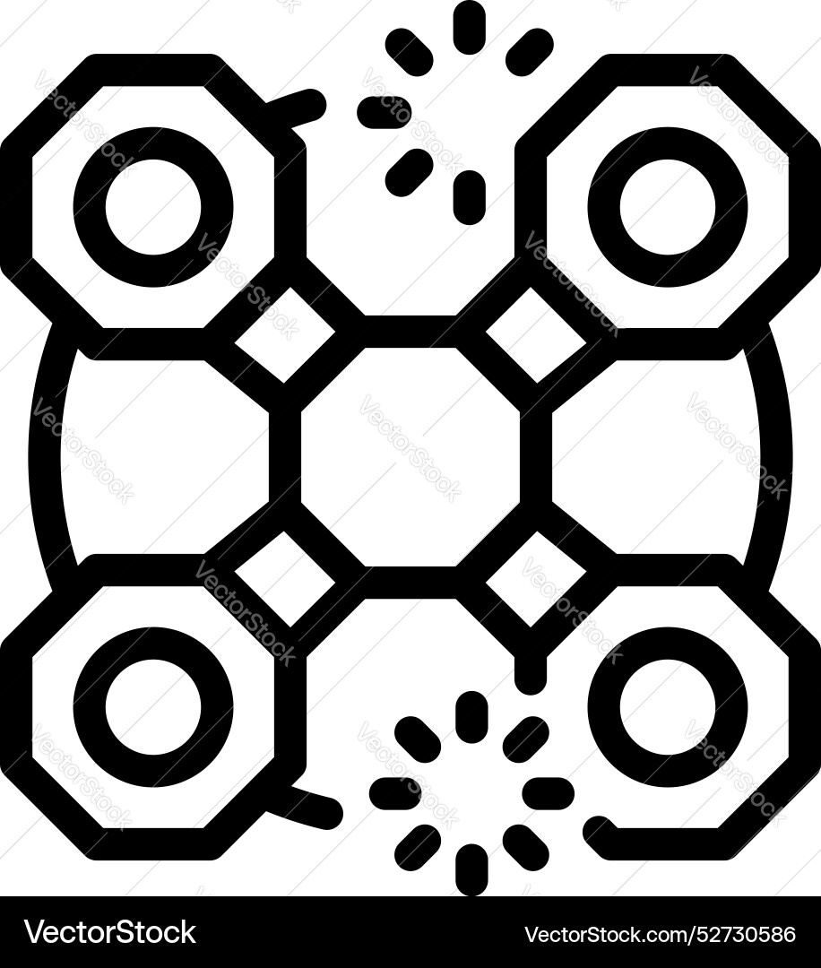 Blockchain network connecting secure data points Vector Image
