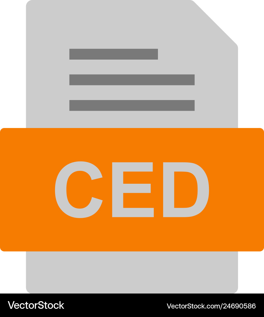 Ced file document icon vector image