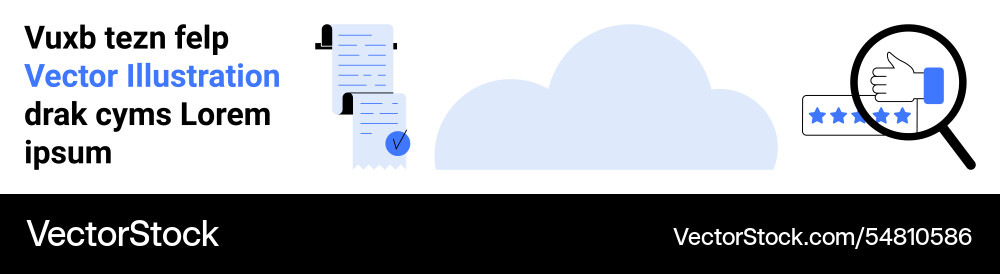 Cloud storage with document analysis and rating Cloud storage with document analysis and rating vector image
