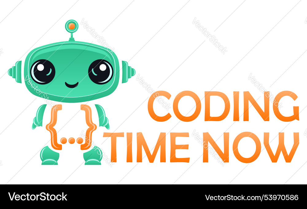 Coding kids programming training logo vector image