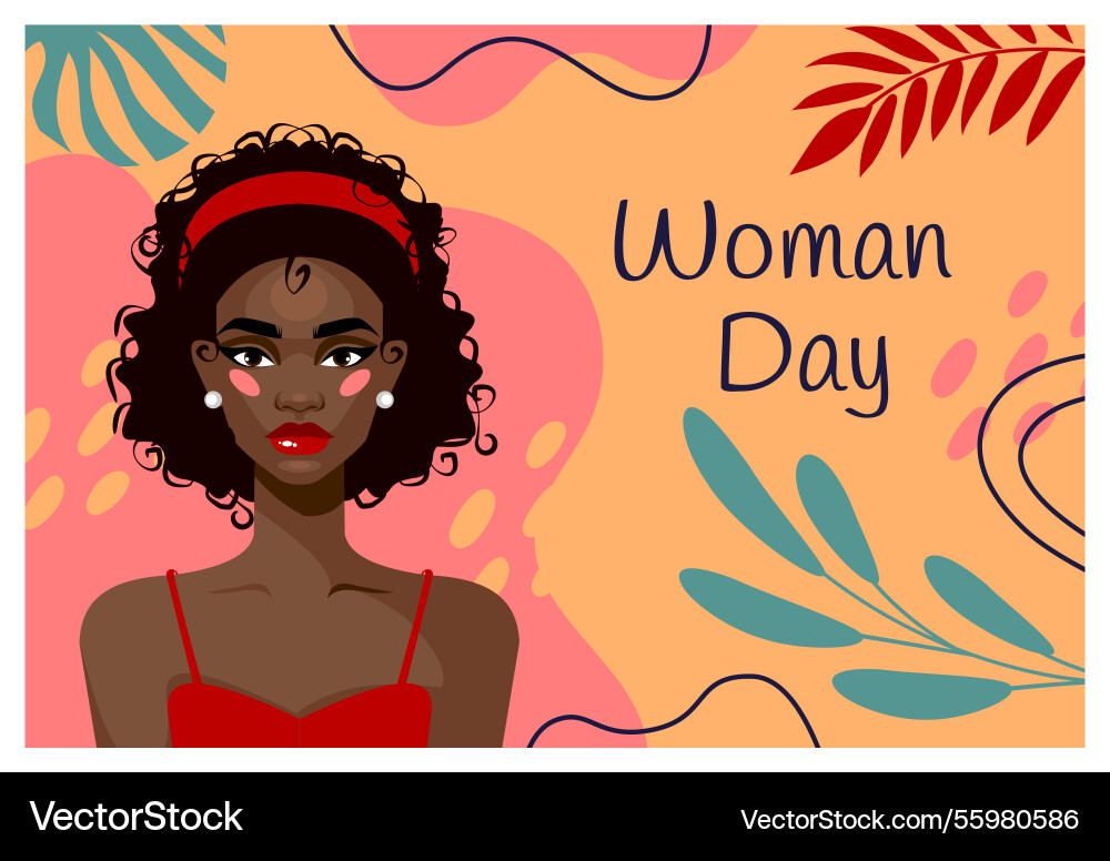 International women day happy young girl International women day happy young girl vector image