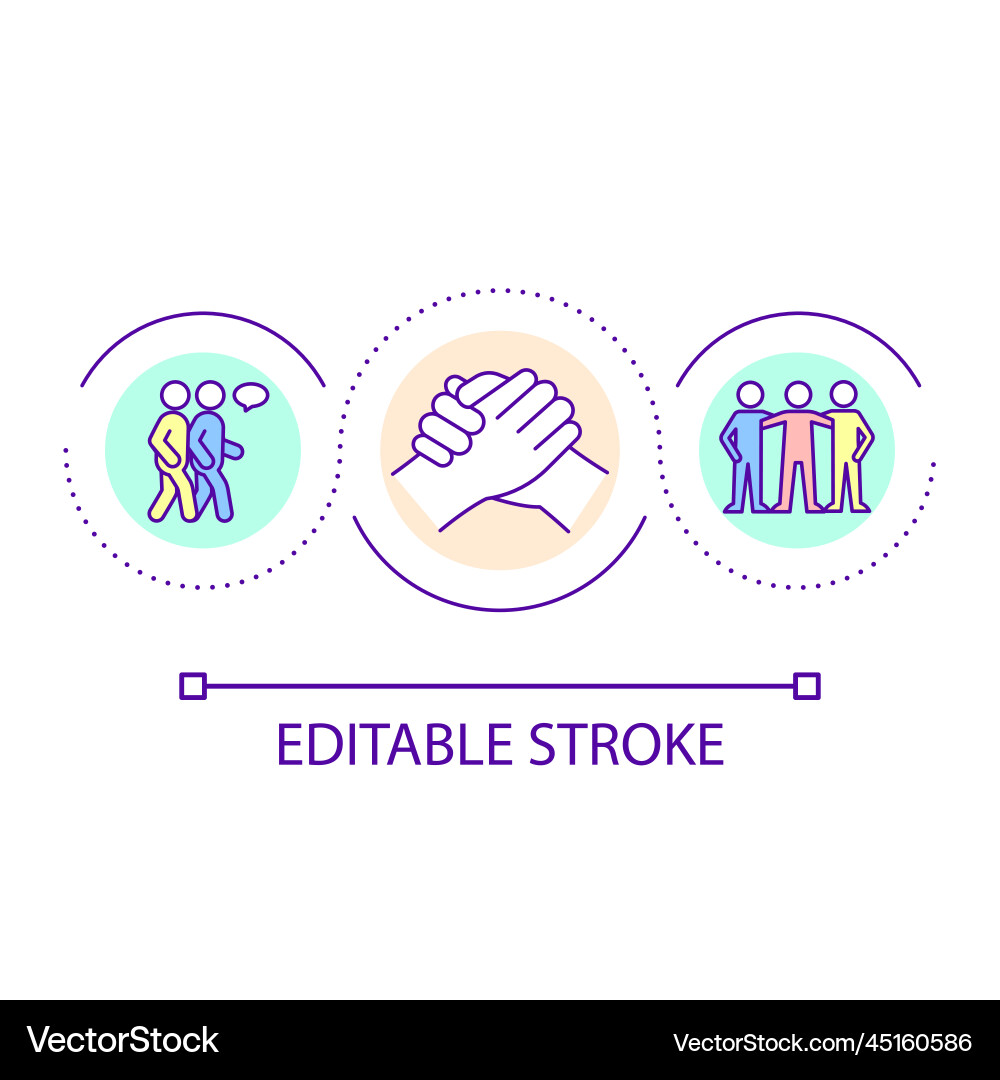 Interpersonal communication skills loop concept Interpersonal communication skills loop concept vector image