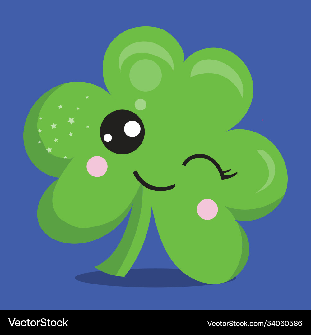 Leaf clover smile 13 – Royalty-Free Vector | VectorStock