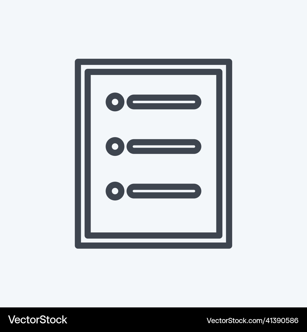 Menu icon in trendy line style isolated on soft Menu icon in trendy line style isolated on soft vector image