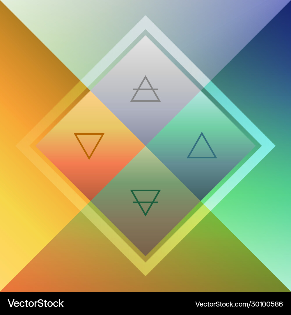 Minimalistic modern scheme four elements Minimalistic modern scheme four elements vector image