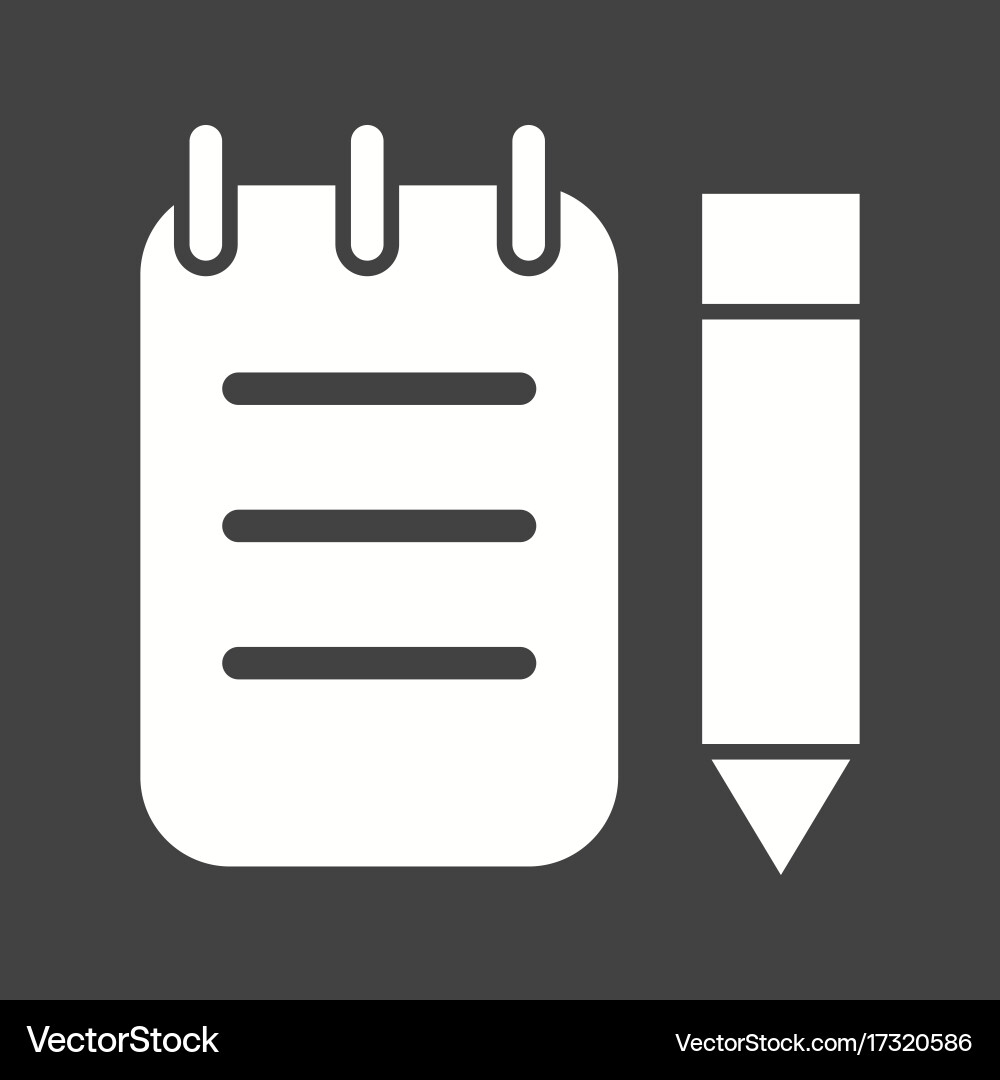 Notepad Royalty Free Vector Image - VectorStock