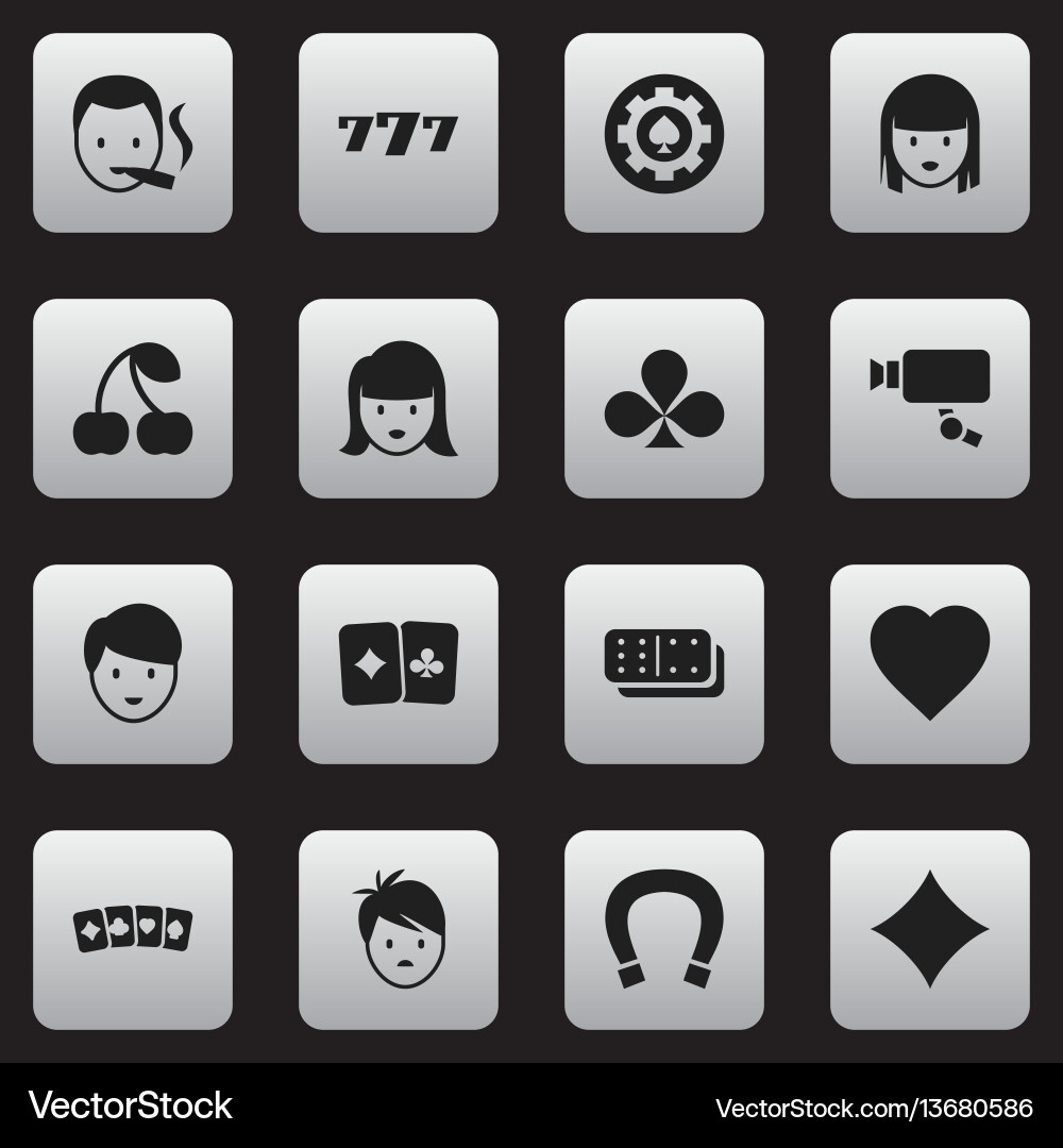 Set of 16 editable game icons includes symbols Set of 16 editable game icons includes symbols vector image