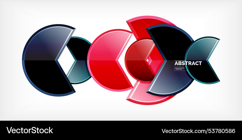 Trendy round shapes with triangular angle design Trendy round shapes with triangular angle design Vector Image