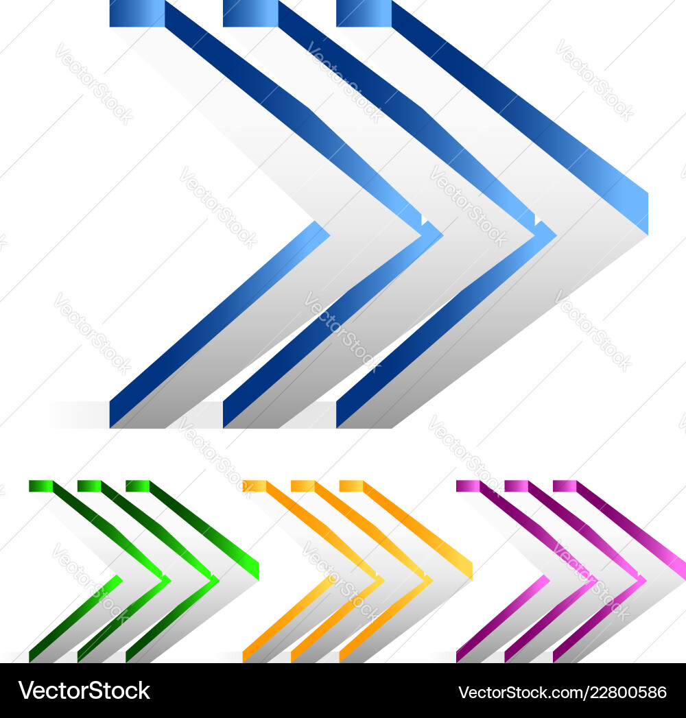 Triple arrows right quickness swiftness Triple arrows right quickness swiftness vector image