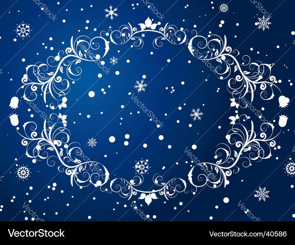 Winter Snowflake Frame Royalty Free Vector Image