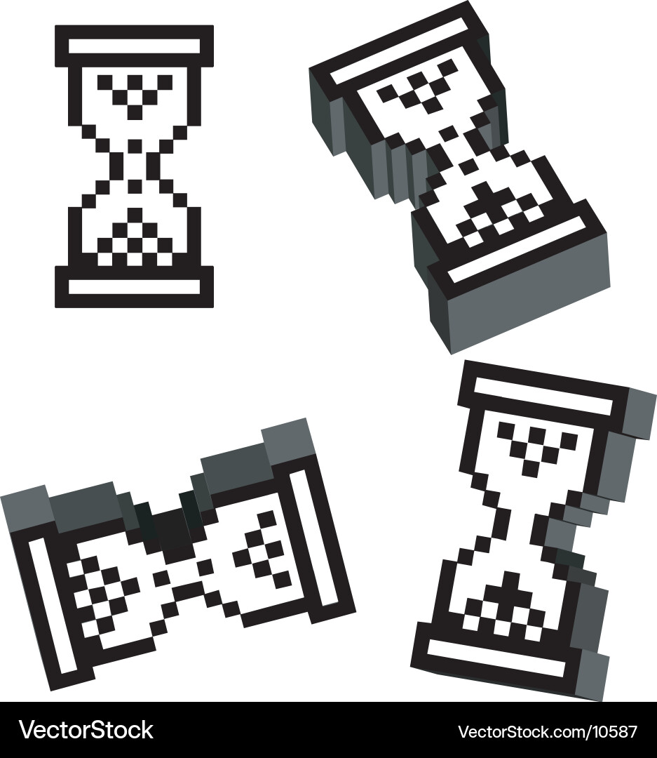 3d clock cursor vector image