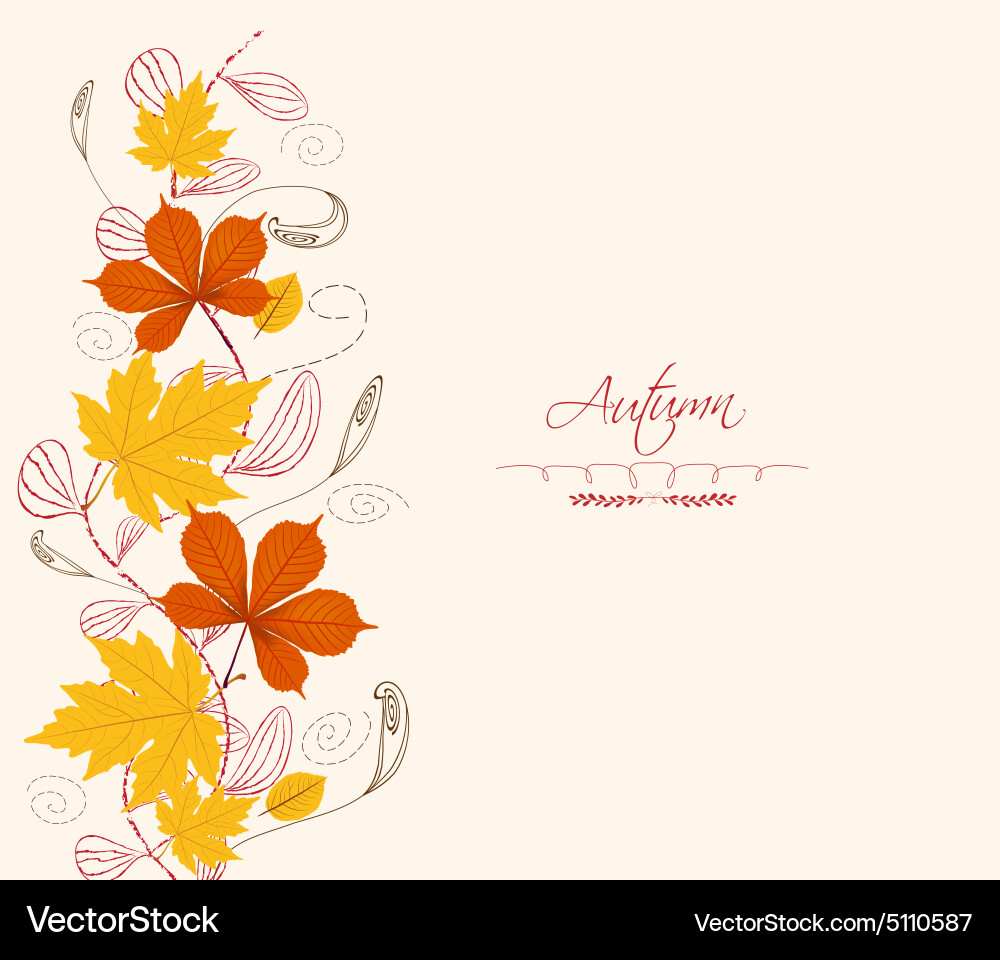 Autumn leaf background Royalty Free Vector Image