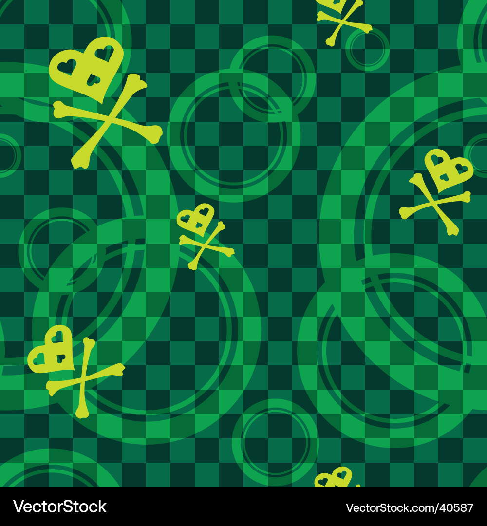 Checkerboard Skull Pattern vector image