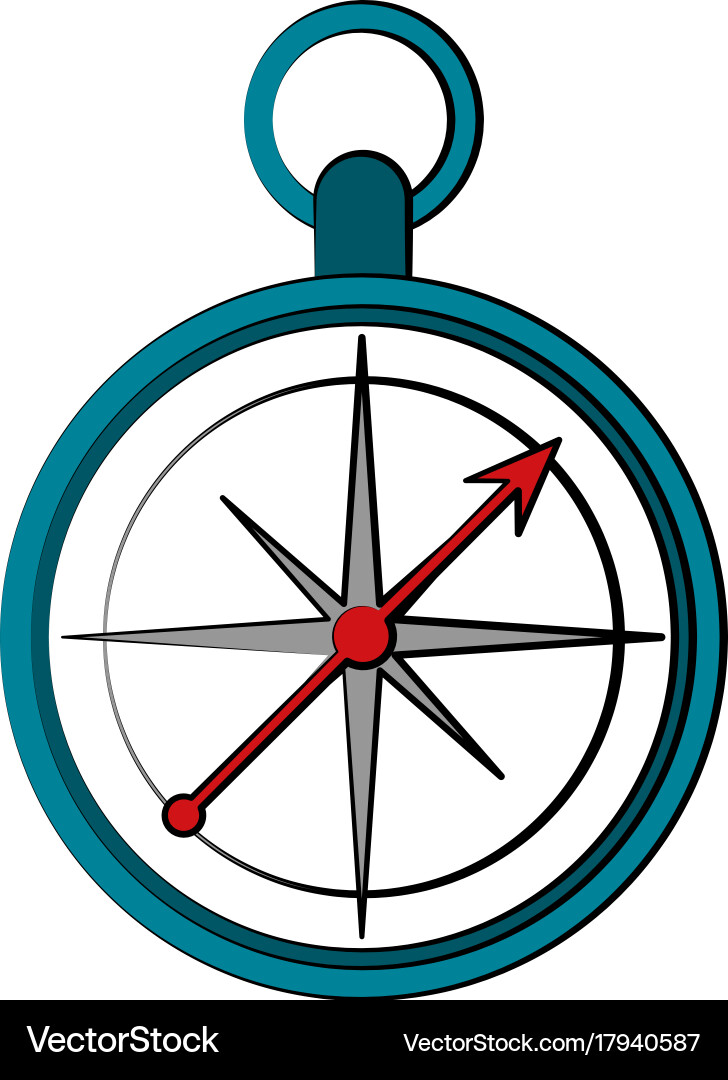 Compass navigation icon image Vector Image