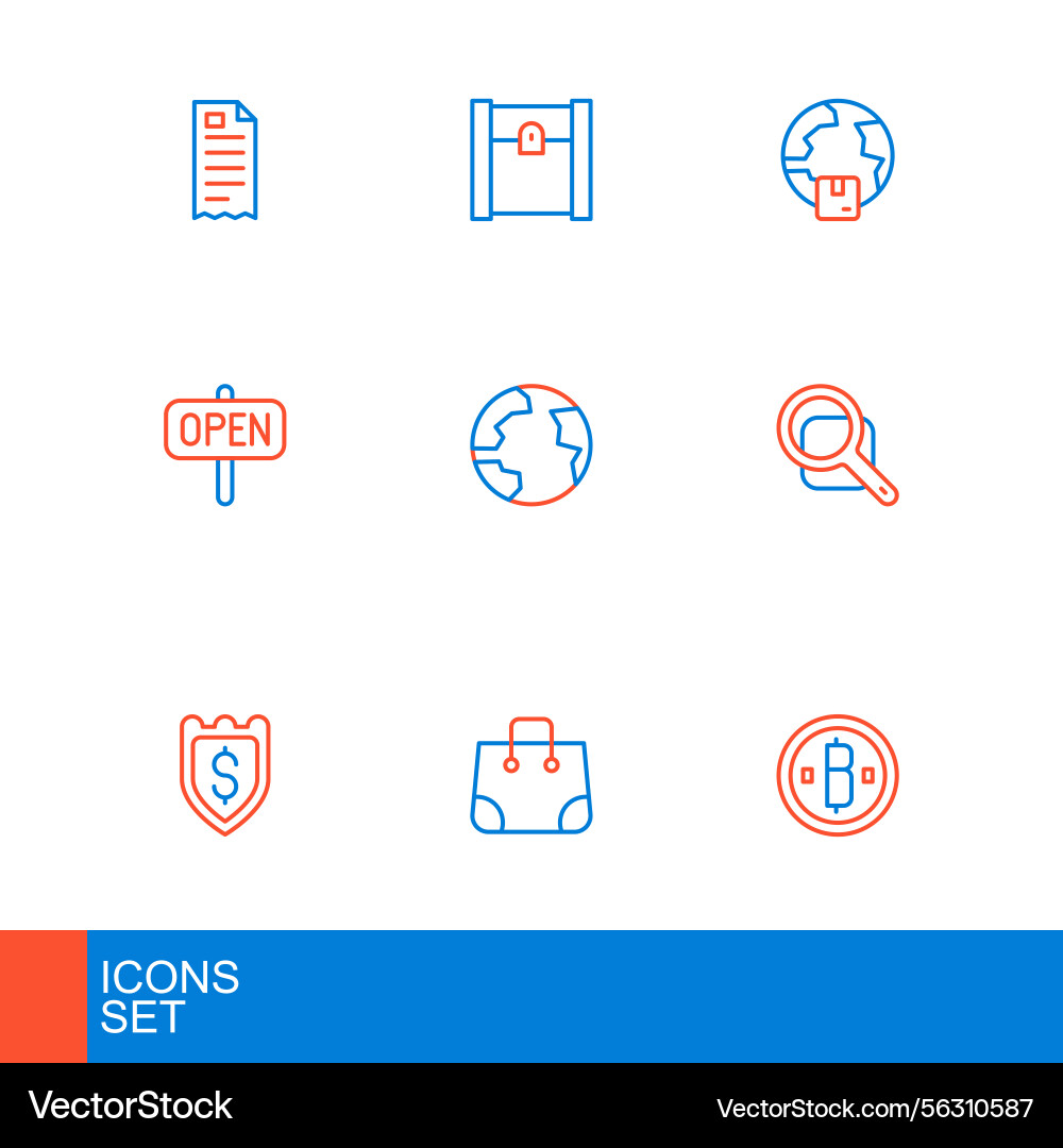 Cryptocurrency Icon Set – Royalty-Free Vector | VectorStock