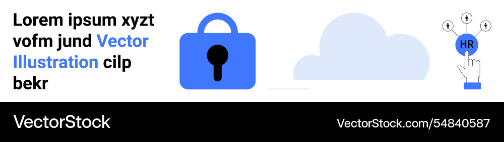 Data security concept with padlock cloud Data security concept with padlock cloud Vector Image