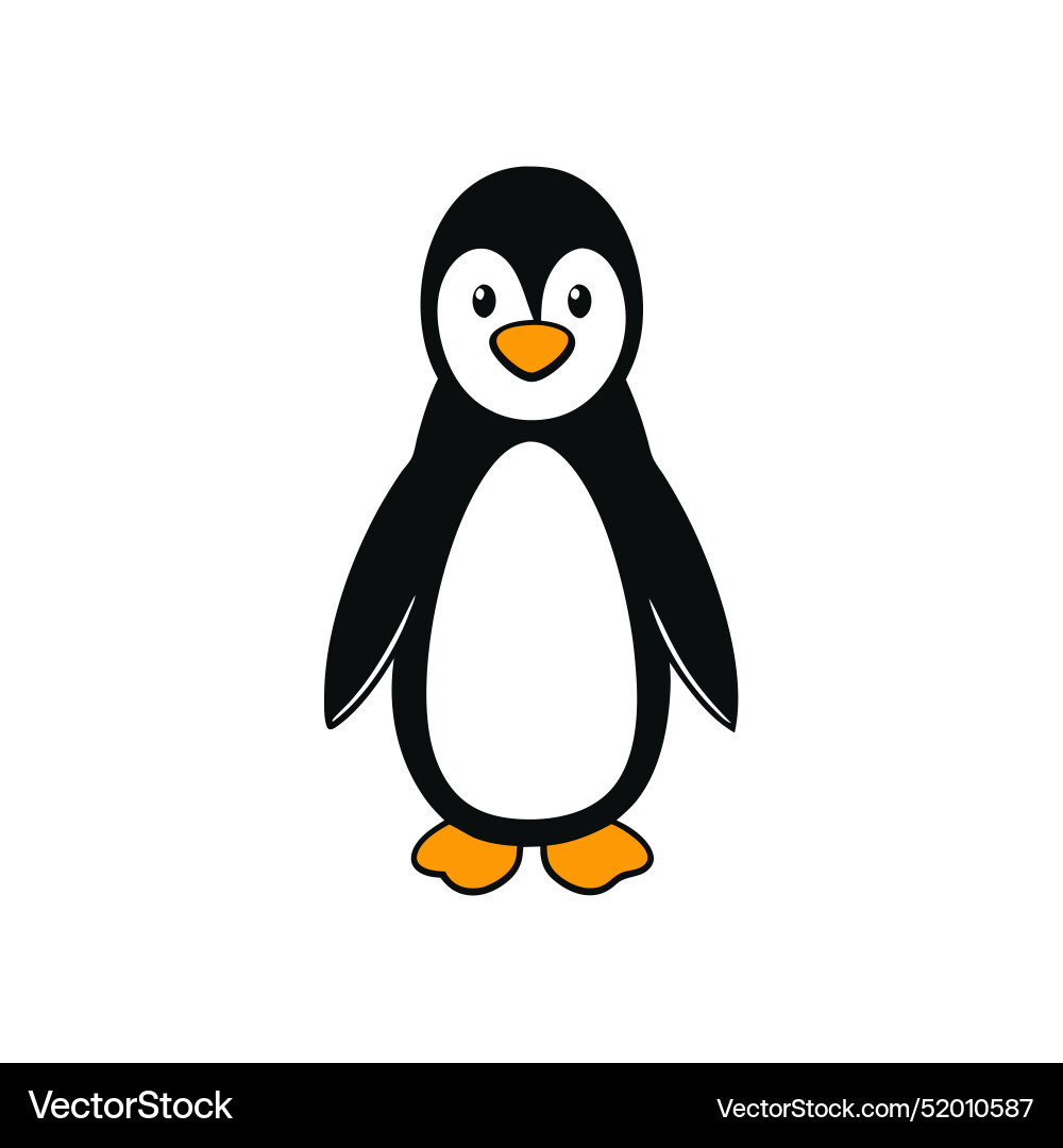 Erect-crested penguin goes icon Royalty Free Vector Image