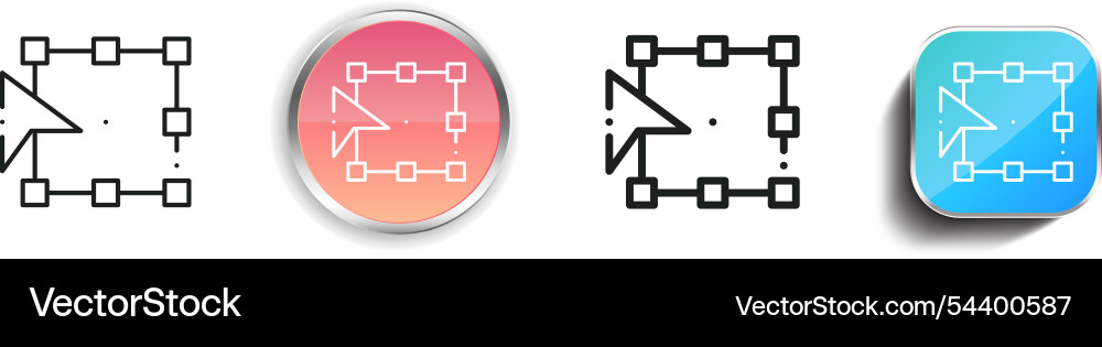 Free transform icon thin linear regular Vector Image