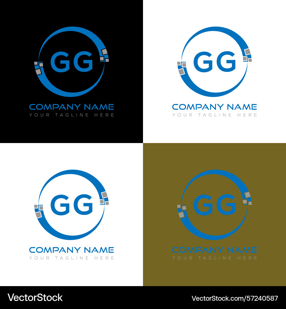 Gg letter logo creative design unique Vector Image