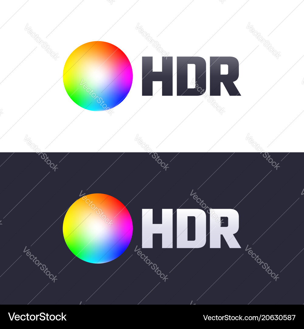 High dynamic range symbol High dynamic range symbol vector image