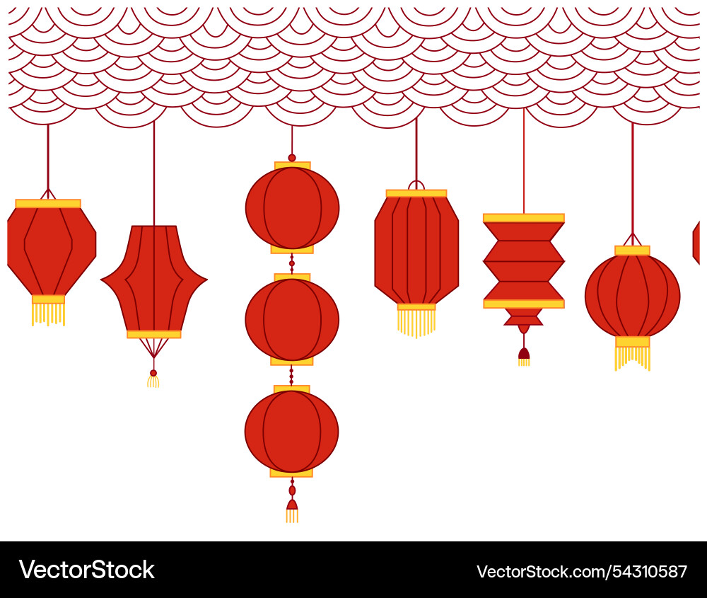 Horizontale chinesische Stil Hohlmuster Rand Horizontale chinesische Stil Hohlmuster Rand vektorbild
