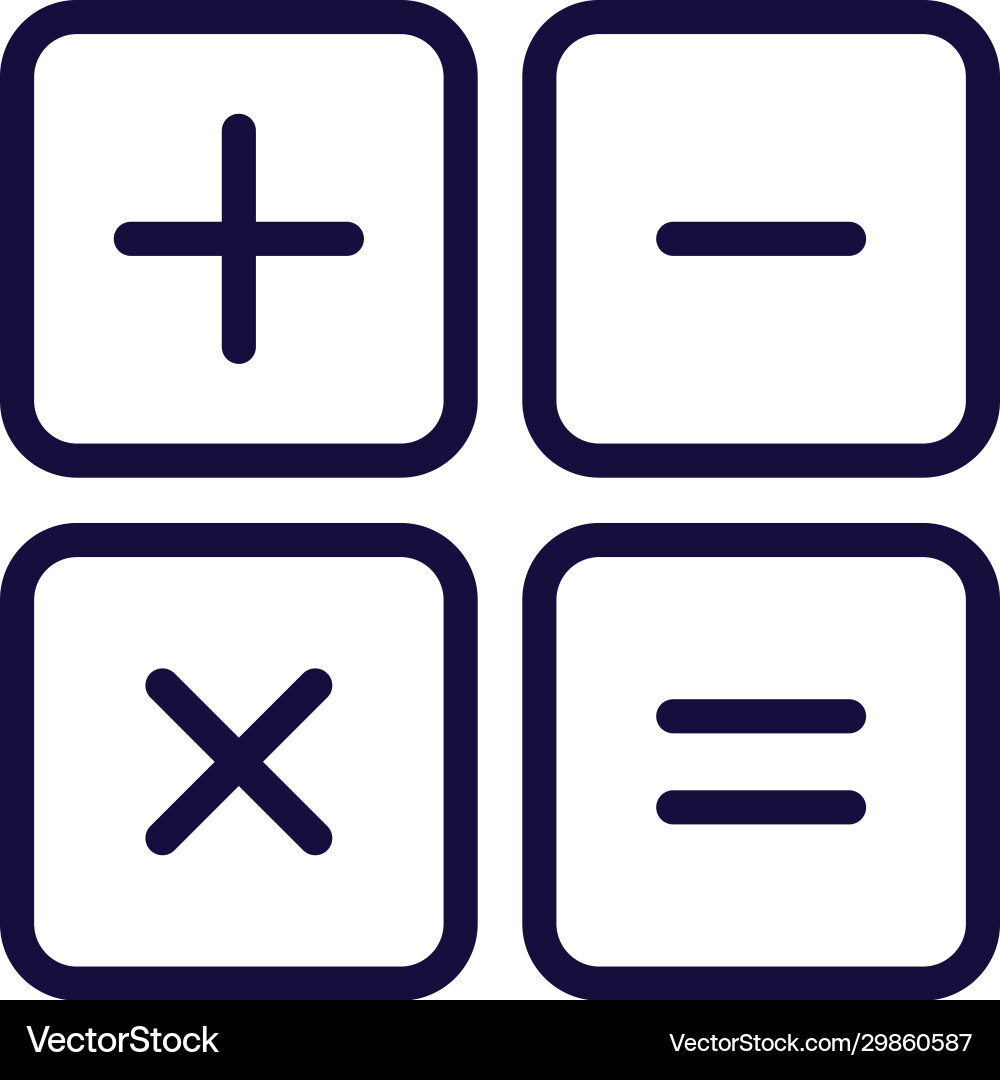 Isolated calculator tool line style icon vector image