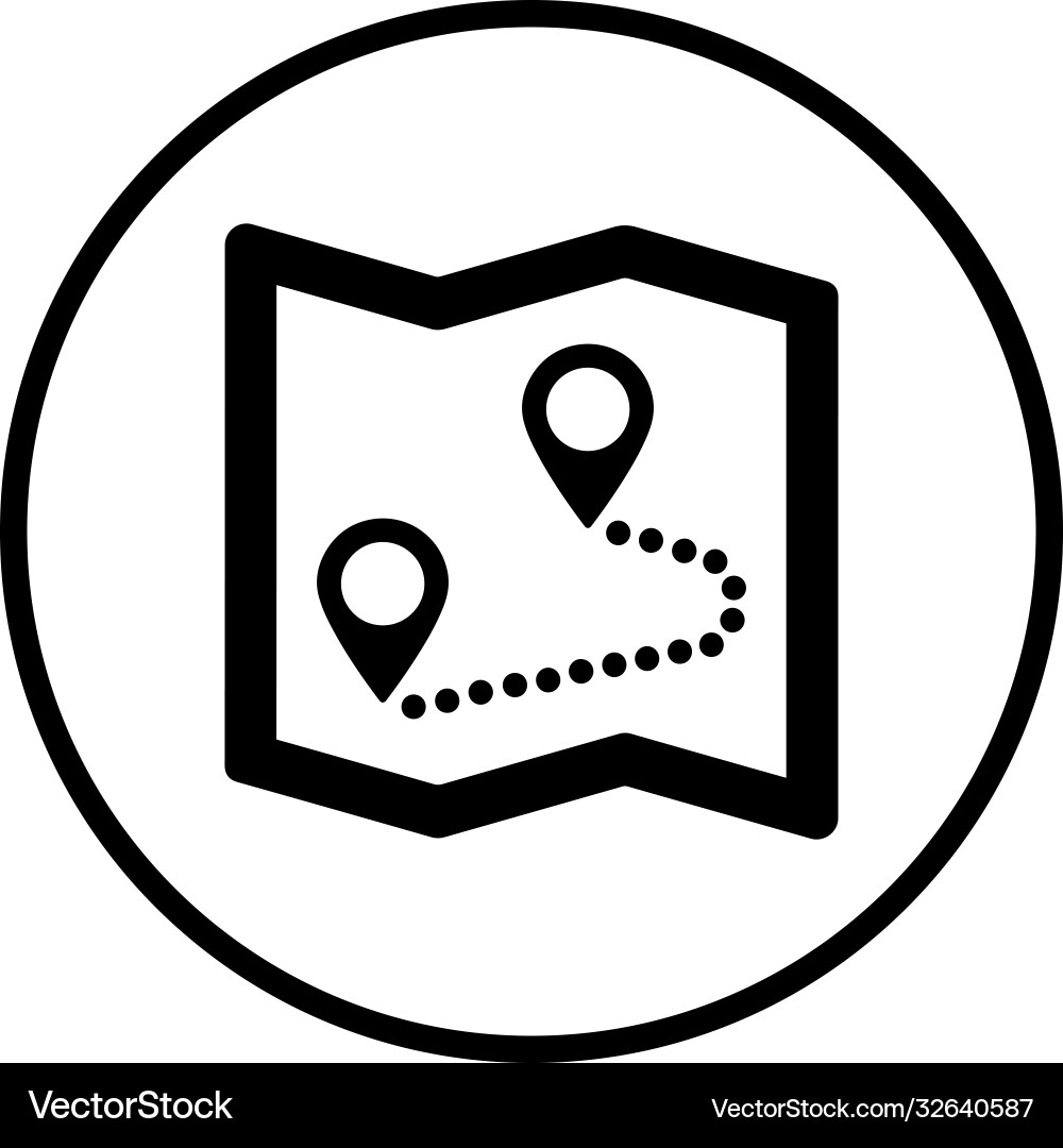 Map pin pointer icon black color Vector Image