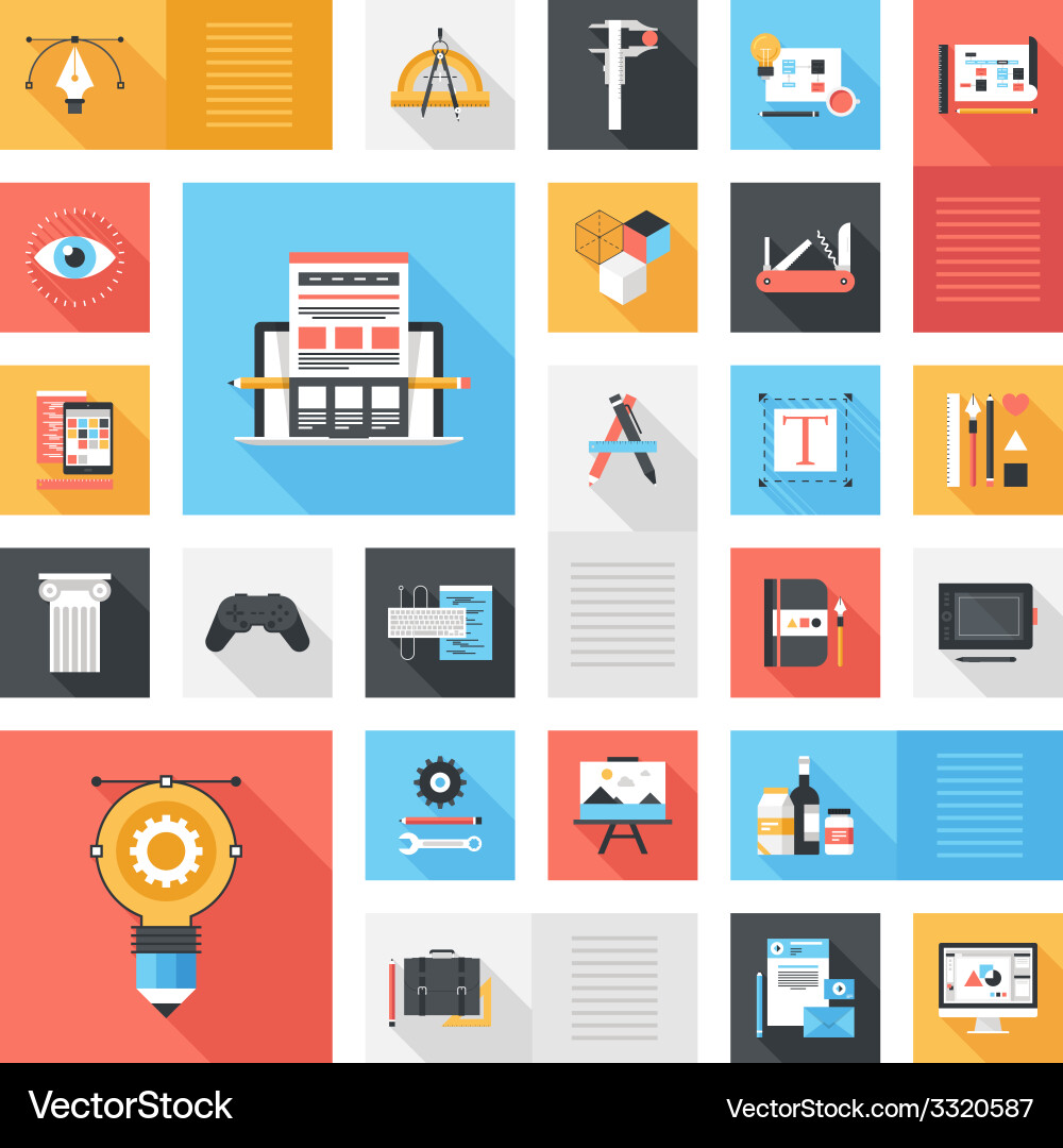 Modern App & Web Icons vector image
