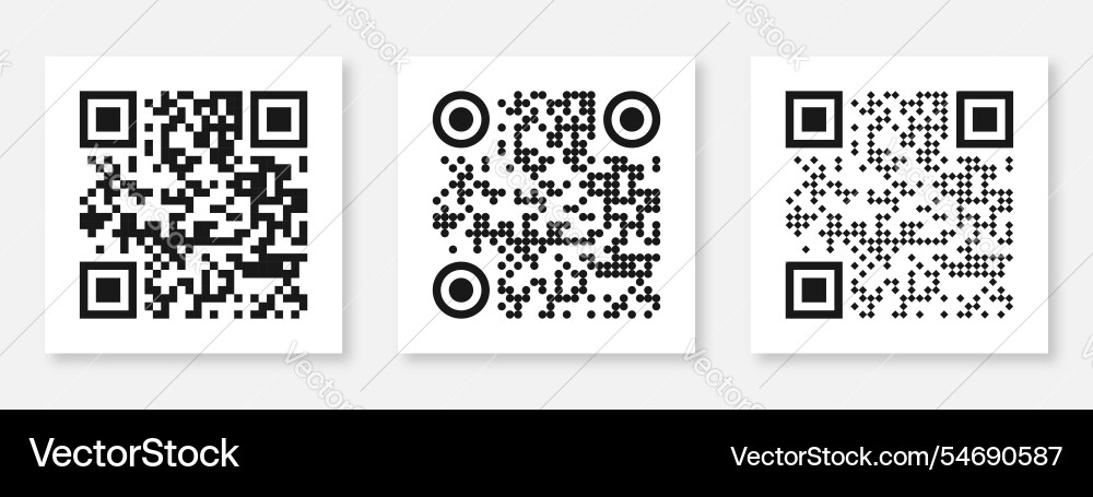 Qr code ready to use isolated on white background vector image