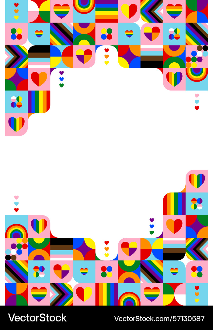 Rainbow pride pattern Vector Image