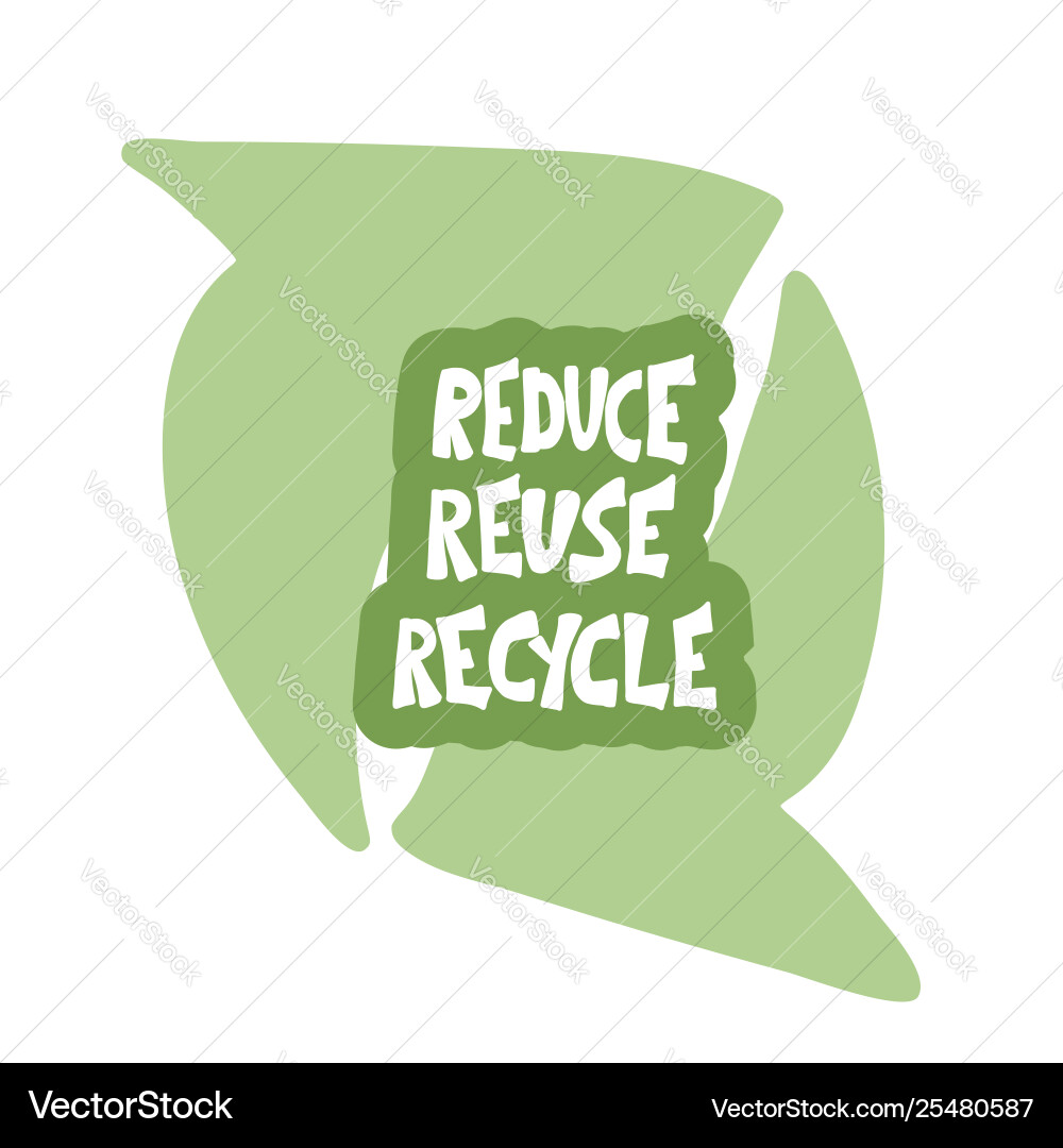 Reduce reuse recycle concept color design Vector Image