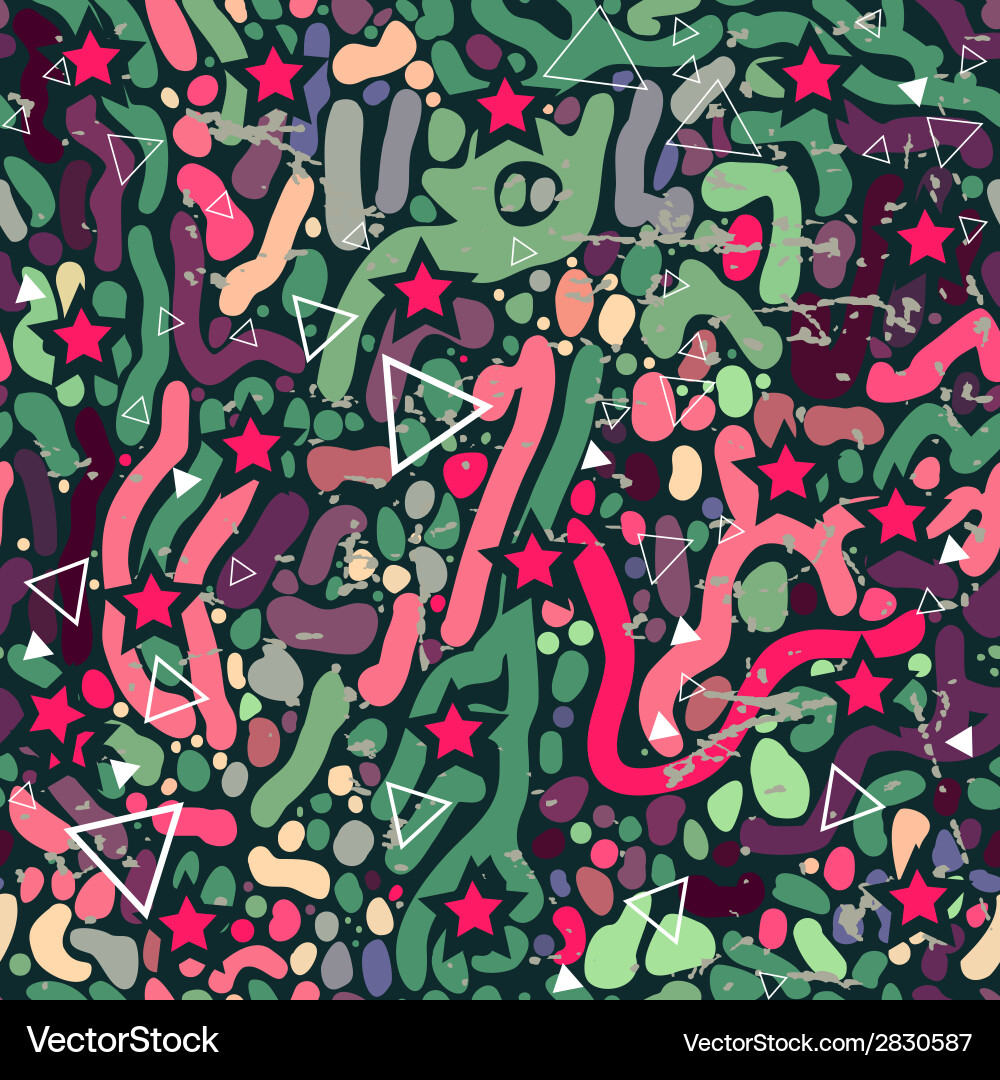Retro linear pattern on dark background vector image