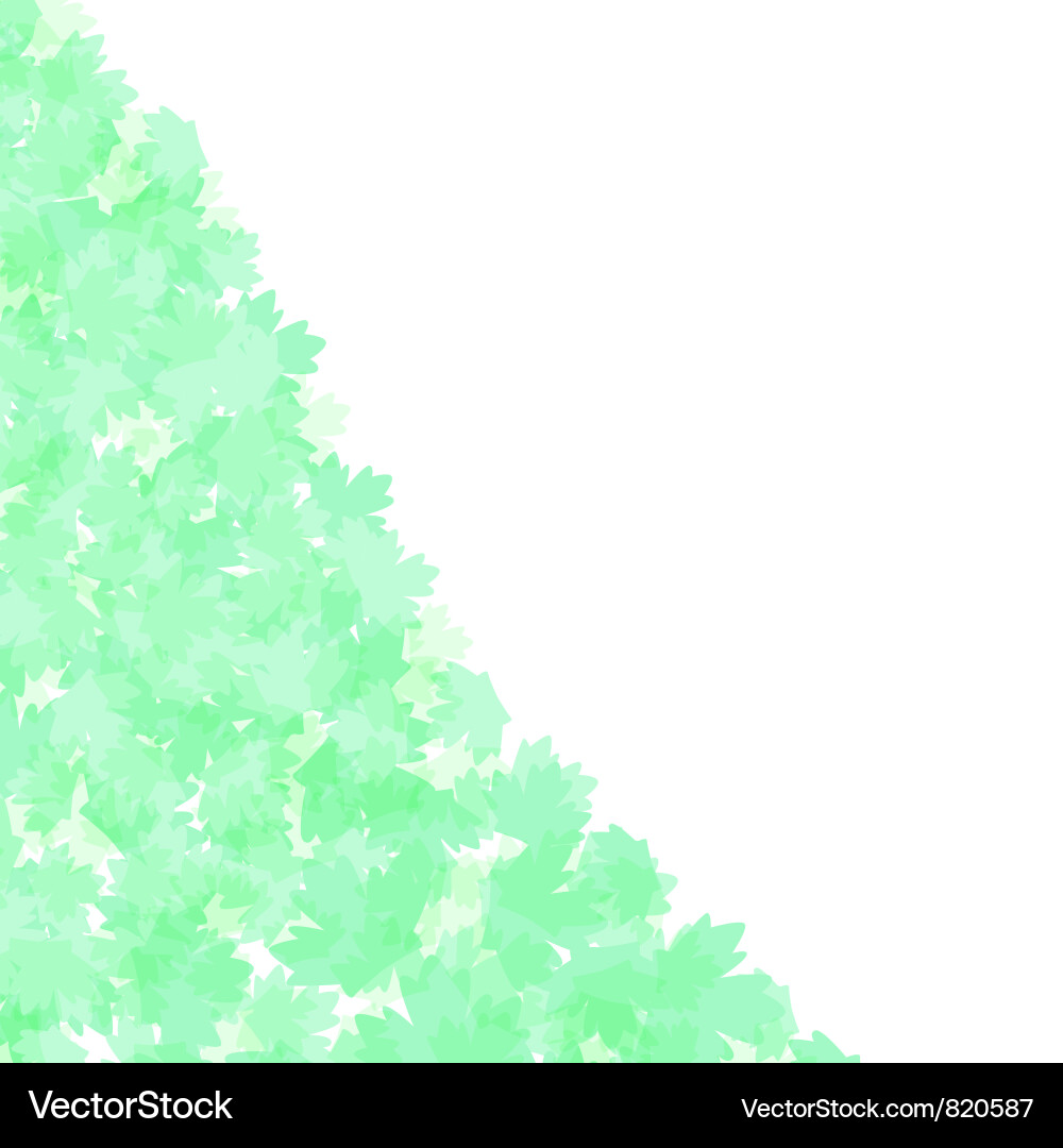 Spring leafs abstract border background vector image