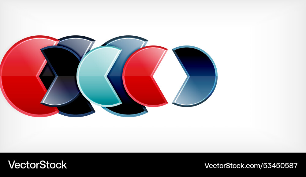 Trendy round shapes with triangular angle design Trendy round shapes with triangular angle design vector image