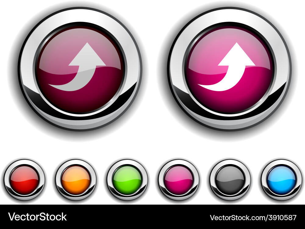 Upload button vector image