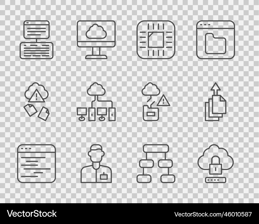 Zeilensoftware Cloud Computing Lock Prozessor Zeilensoftware Cloud Computing Lock Prozessor vektorbild