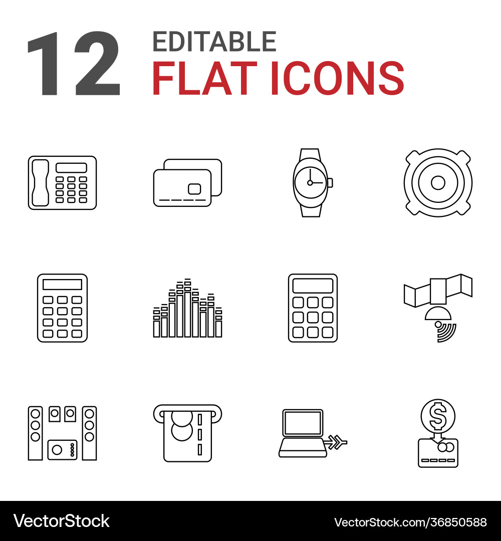 12 elektronische Icons 12 elektronische Icons vektorbild