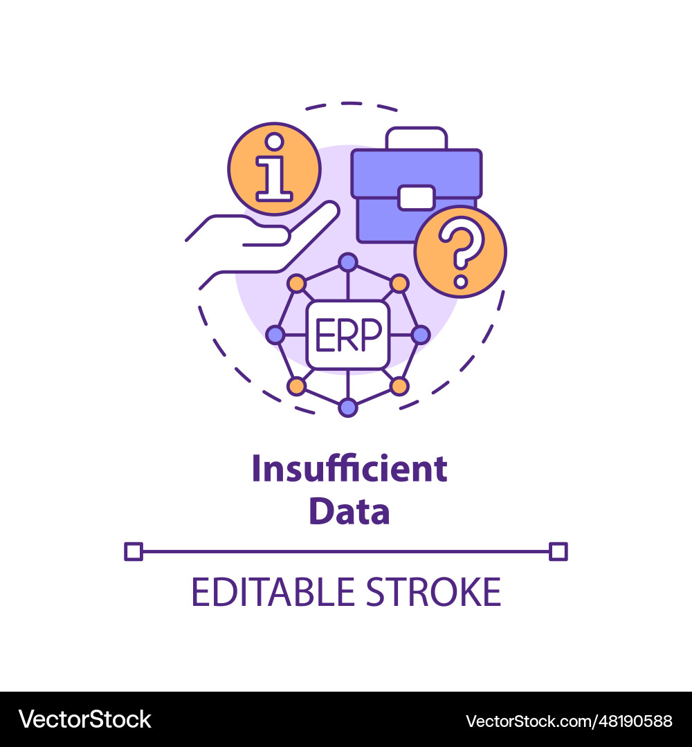 2d customizable insufficient data line icon 2d customizable insufficient data line icon Vector Image