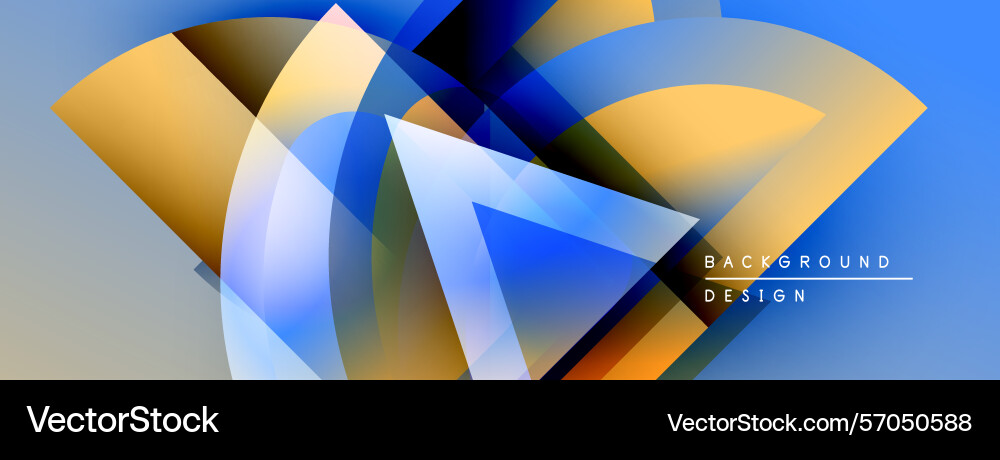 Abstract geometric shapes overlap creating Vector Image