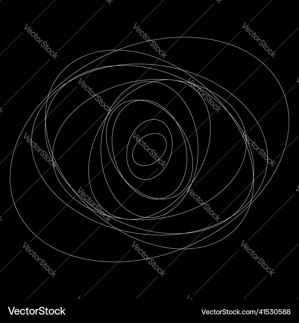 Abstract random circles geometric circular element Vector Image