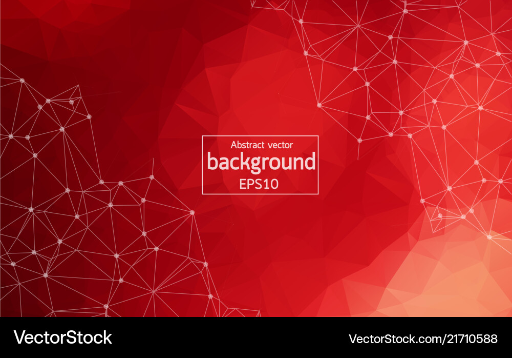 Abstract red polygonal space background Vector Image