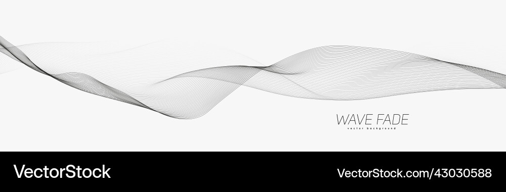 Abstract Wave Background - Faded Lines Vector Image