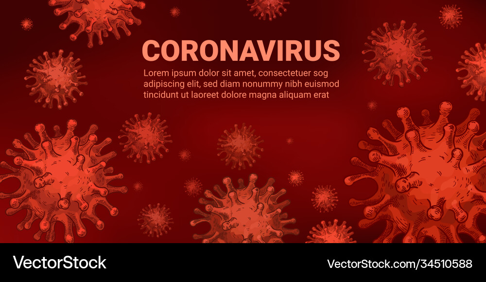 Covid19-19 background coronavirus infection germs Covid19-19 background coronavirus infection germs vector image