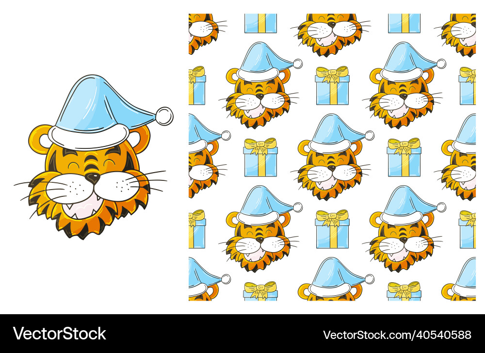 Cute set of element and seamless pattern ideal Cute set of element and seamless pattern ideal vector image