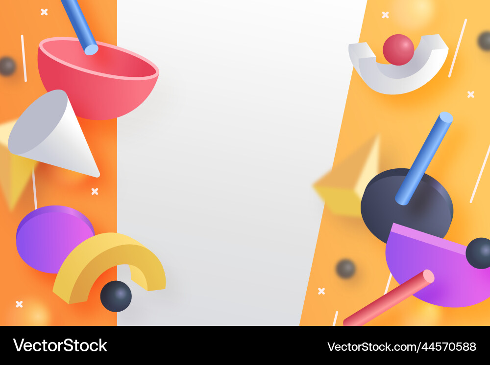 Gradient 3d geometric background design Gradient 3d geometric background design Vector Image