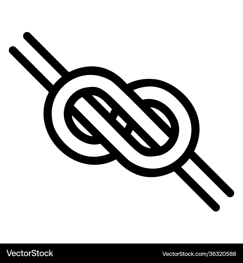 Logo is a knotted knot in form an infinity vector image