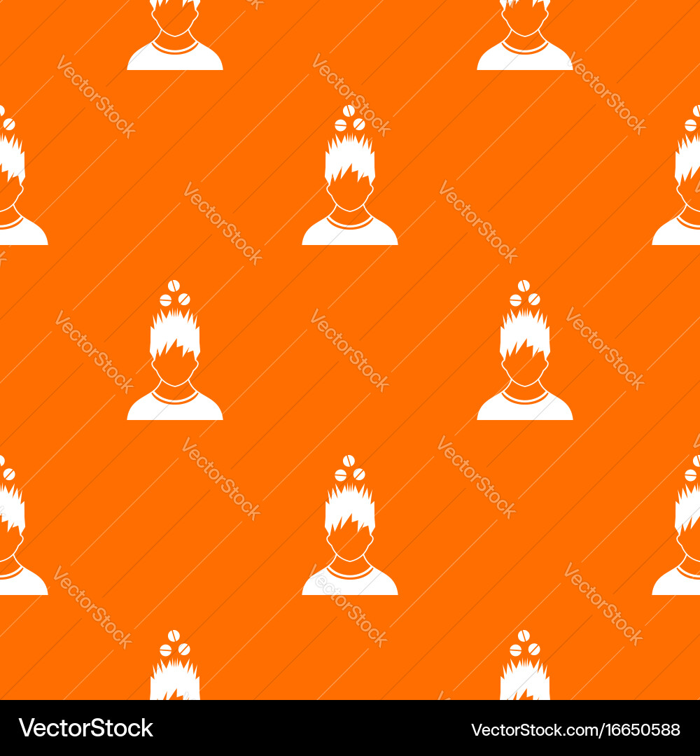 Man with tablets over head pattern seamless vector image