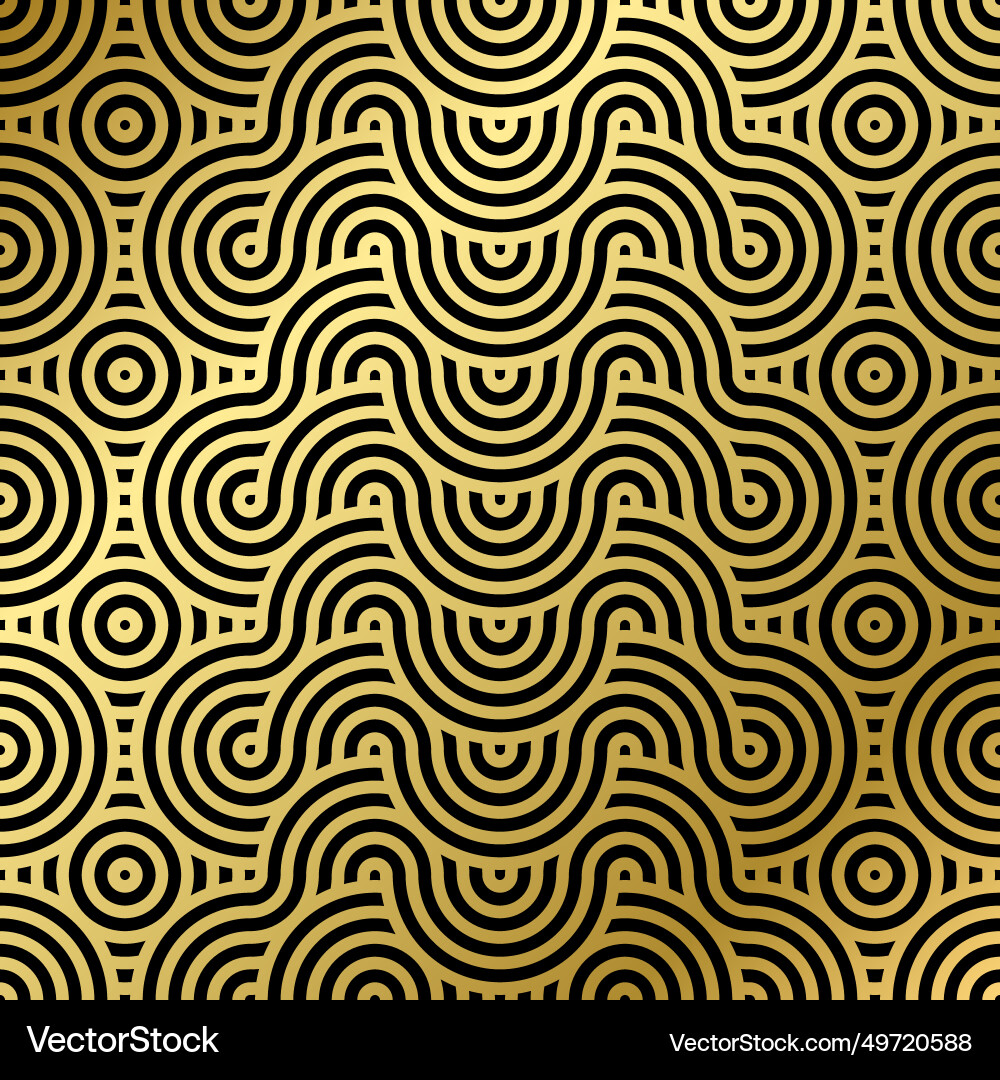 Muster nahtlose Luxus schwarz und gold Welle Muster nahtlose Luxus schwarz und gold Welle vektorbild