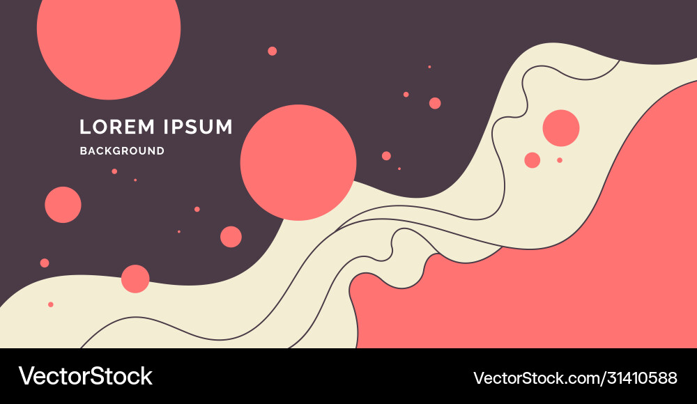 Poster with dynamic waves vector image