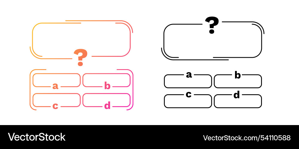 Quiz game colorful template with choice vector image